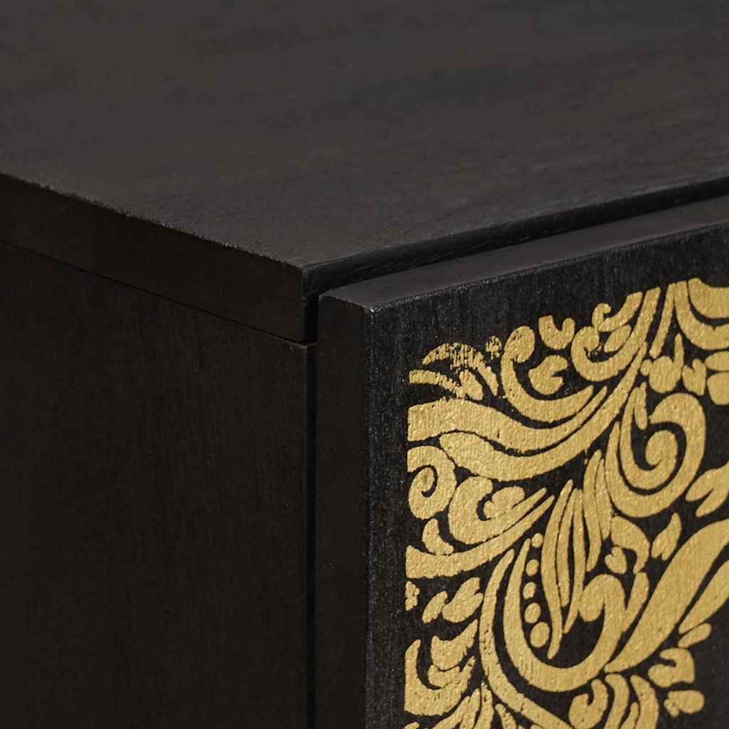 Hoge kast met plank Zwart 40 x 33 x 110 cm Massief Mango Hout is nu te koop bij PeponiXL, paradijselijk wonen!