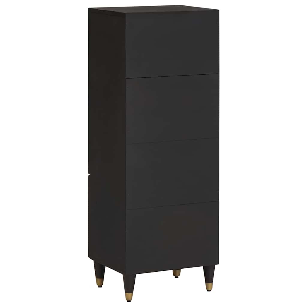 Hoge kast met plank Zwart 40 x 33 x 110 cm Massief Mango Hout is nu te koop bij PeponiXL, paradijselijk wonen!