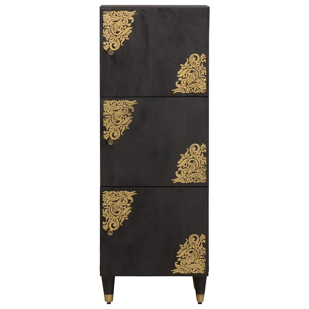 Hoge kast met plank Zwart 40 x 33 x 110 cm Massief Mango Hout is nu te koop bij PeponiXL, paradijselijk wonen!