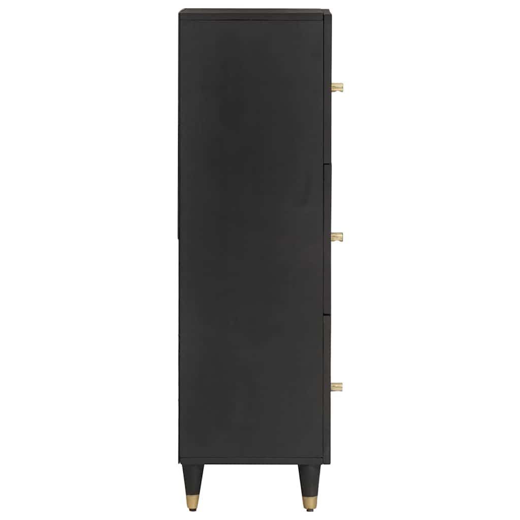 Hoge kast met plank Zwart 40 x 33 x 110 cm Massief Mango Hout is nu te koop bij PeponiXL, paradijselijk wonen!