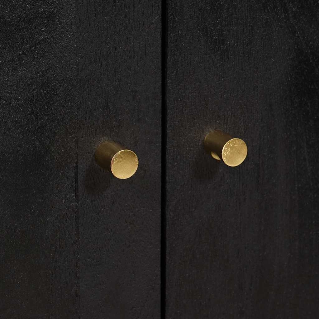 Hoge kast met lade Zwart 60 x 33 x 100 cm Massief Mango Hout is nu te koop bij PeponiXL, paradijselijk wonen!