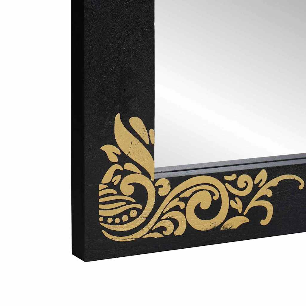 Badkamer Spiegel met spiegel Zwart en Zilver 70 x 50 x 2,5 cm is nu te koop bij PeponiXL, paradijselijk wonen!