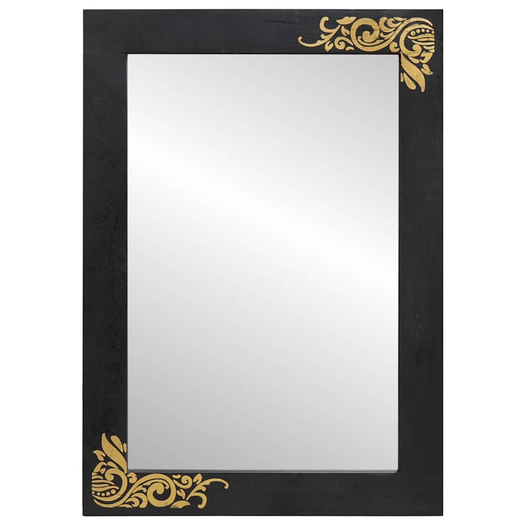Badkamer Spiegel met spiegel Zwart en Zilver 70 x 50 x 2,5 cm is nu te koop bij PeponiXL, paradijselijk wonen!