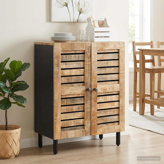 Opslagkasten 60 x 33 x 75 cm Massief Mango Hout Naturel is nu te koop bij PeponiXL, paradijselijk wonen!