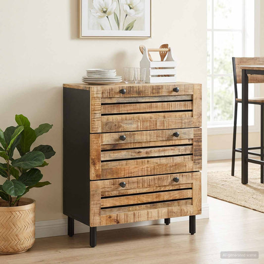 Opslagkasten 60 x 33 x 75 cm Massief Mango Hout Naturel is nu te koop bij PeponiXL, paradijselijk wonen!