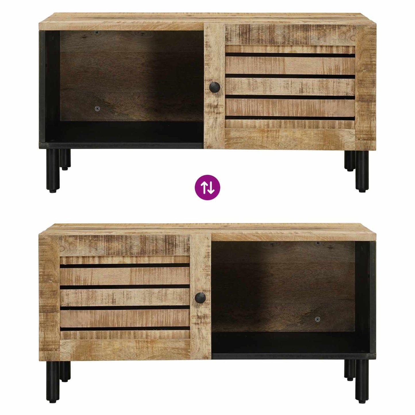 Salontafel Naturel 80 x 50 x 40 cm Massief Mango Hout is nu te koop bij PeponiXL, paradijselijk wonen!