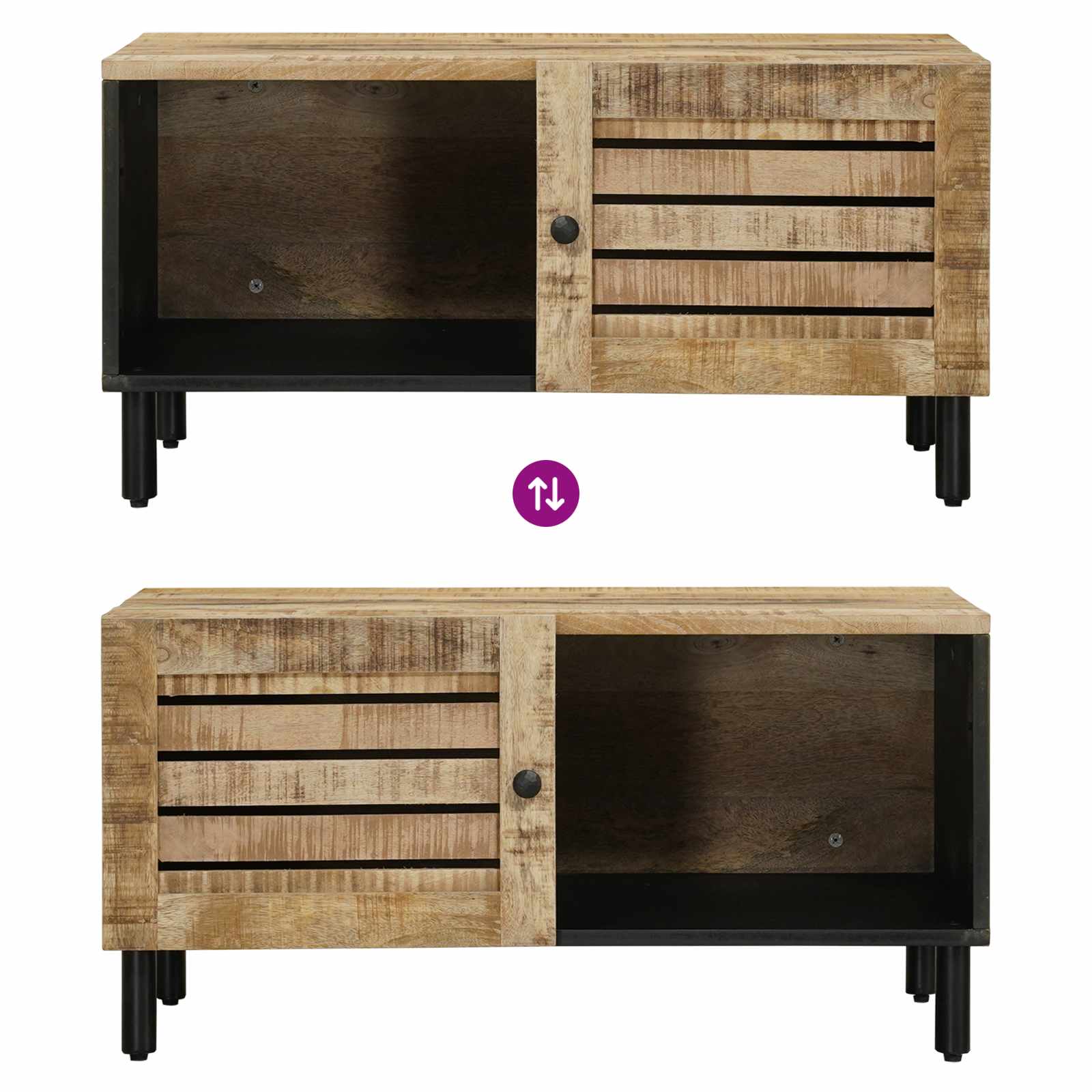 Salontafel Naturel 80 x 50 x 40 cm Massief Mango Hout is nu te koop bij PeponiXL, paradijselijk wonen!