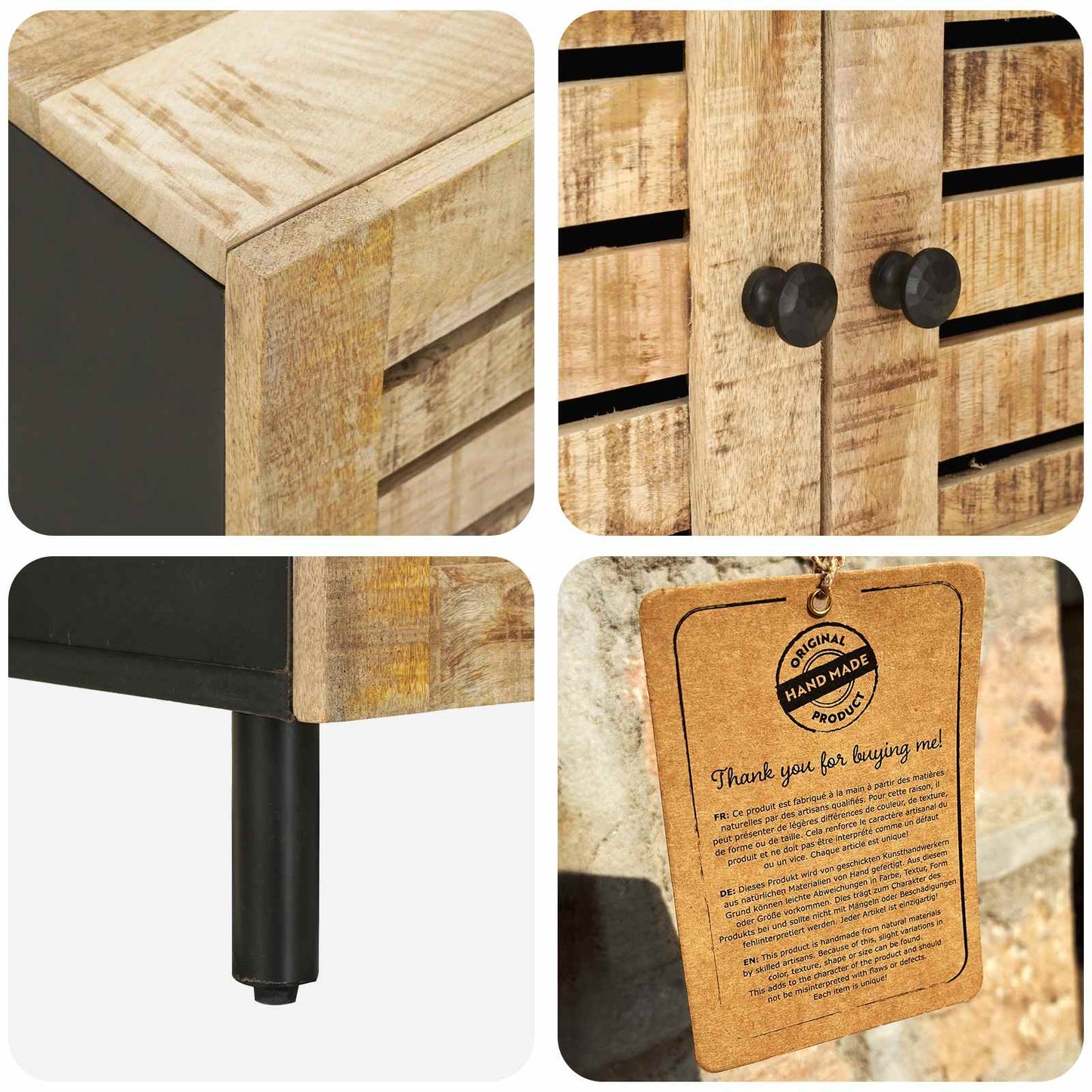 Salontafel Naturel 80 x 50 x 40 cm Massief Mango Hout is nu te koop bij PeponiXL, paradijselijk wonen!