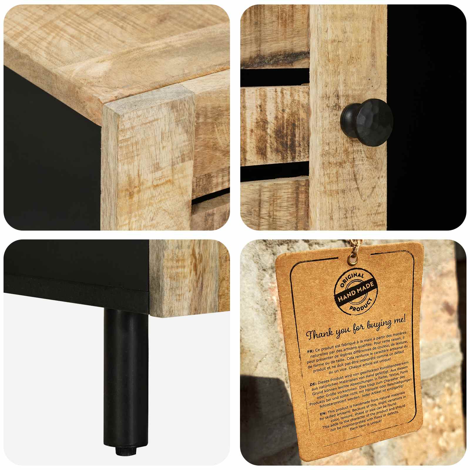 Salontafel Naturel 100 x 54 x 40 cm Massief Mango Hout is nu te koop bij PeponiXL, paradijselijk wonen!