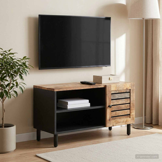 Opslagkasten Naturel 80 x 33 x 46 cm Massief Mango Hout is nu te koop bij PeponiXL, paradijselijk wonen!