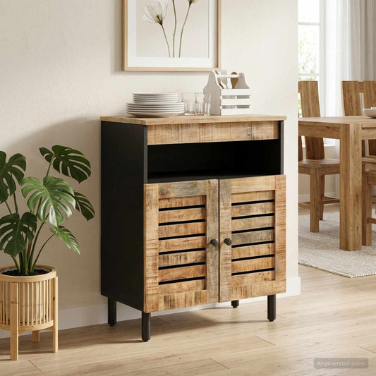 Opslagkasten Naturel 60 x 33 x 75 cm Massief Mango Hout is nu te koop bij PeponiXL, paradijselijk wonen!
