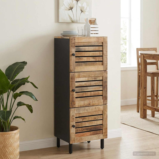 Opslagkasten Naturel 40 x 33 x 110 cm Massief Mango Hout is nu te koop bij PeponiXL, paradijselijk wonen!