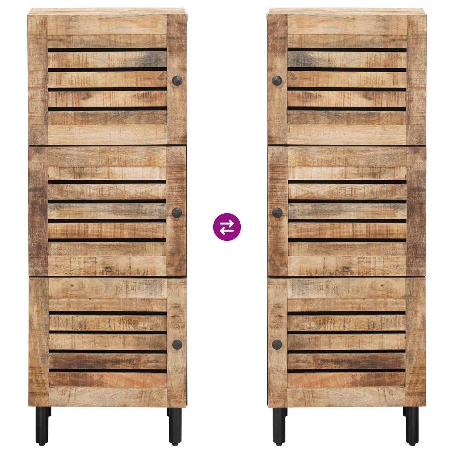 Opslagkasten Naturel 40 x 33 x 110 cm Massief Mango Hout