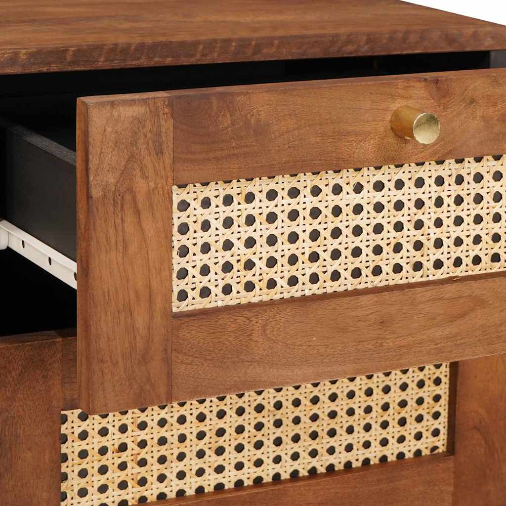 Nachtkastje 2 pcs Bruin 40 x 33,5 x 46 cm Massief acaciahout is nu te koop bij PeponiXL, paradijselijk wonen!