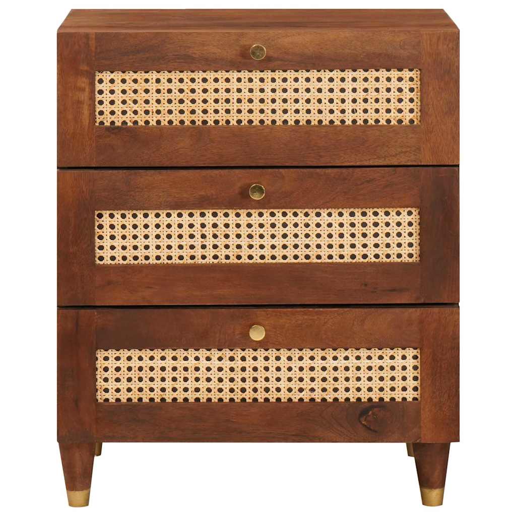 Nachtkastjes met lade 50 x 33 x 62 cm Massief Mango Hout is nu te koop bij PeponiXL, paradijselijk wonen!