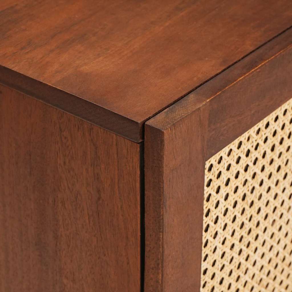 TV-kast met plank Bruin 80 x 31,5 x 46 cm Massief Mango Hout