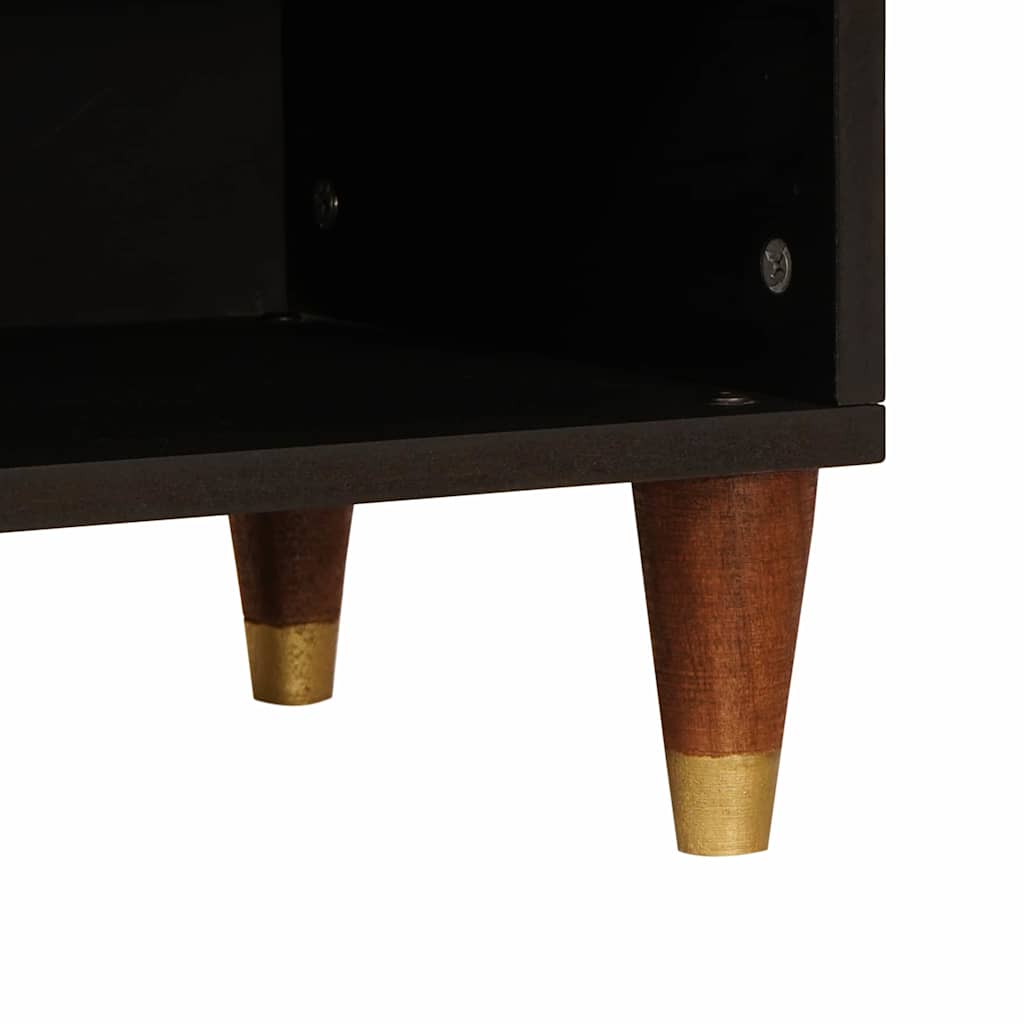 TV-kast met plank Bruin 80 x 31,5 x 46 cm Massief Mango Hout