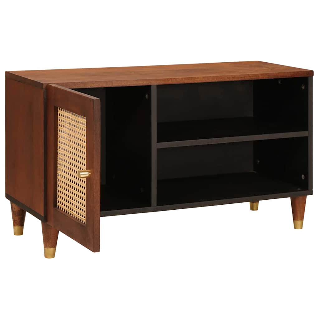 TV-kast met plank Bruin 80 x 31,5 x 46 cm Massief Mango Hout