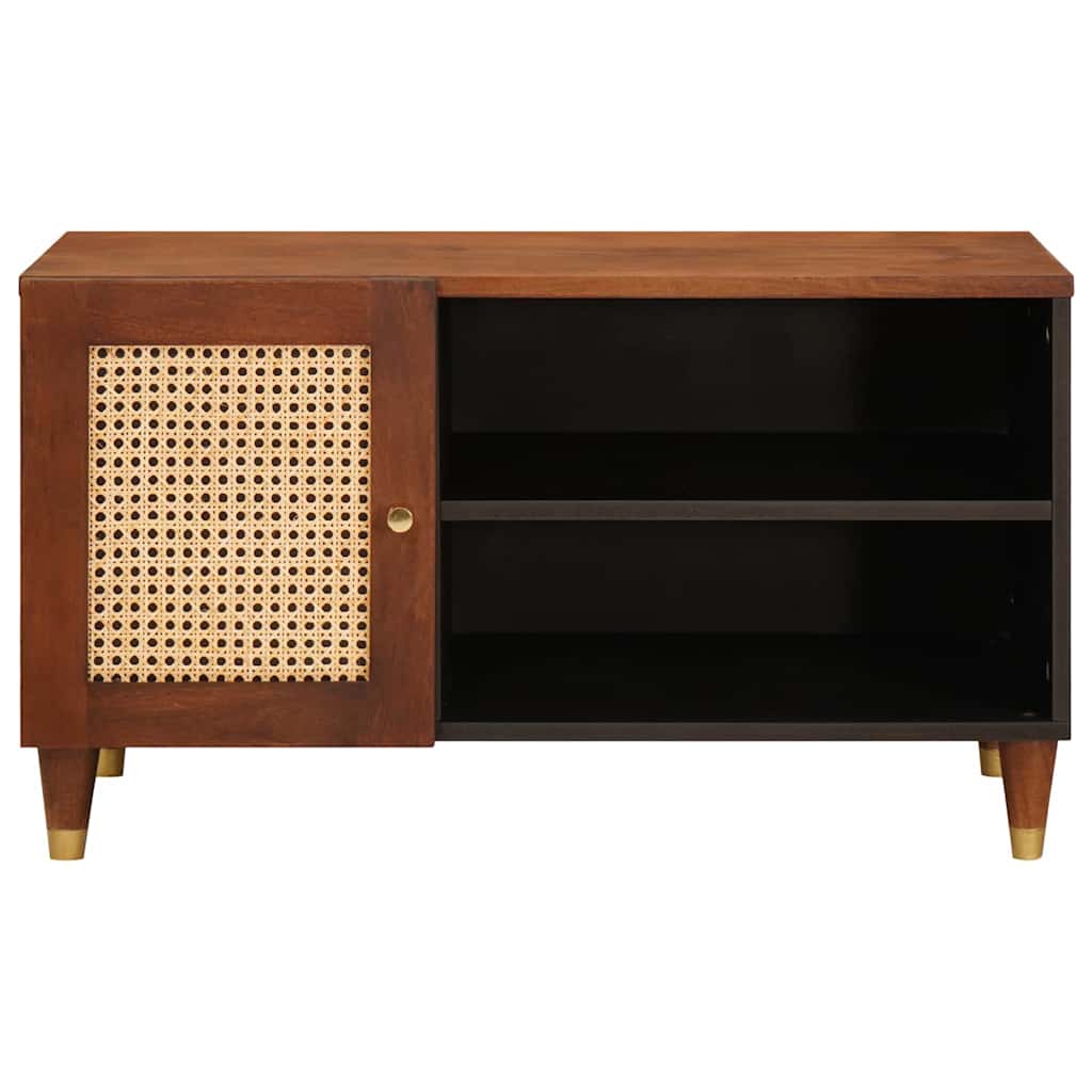 TV-kast met plank Bruin 80 x 31,5 x 46 cm Massief Mango Hout