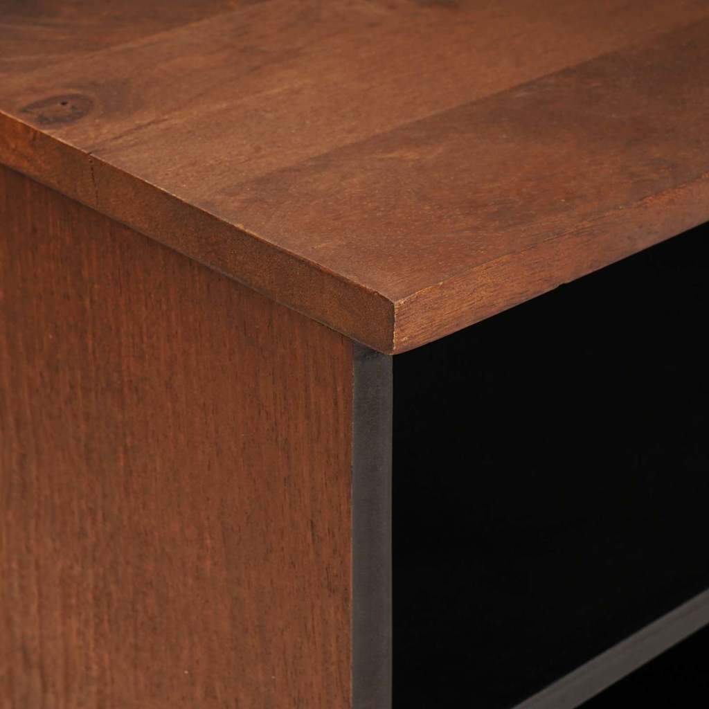 TV-kast met lade Bruin 100 x 33,5 x 46 cm Massief Mango Hout is nu te koop bij PeponiXL, paradijselijk wonen!