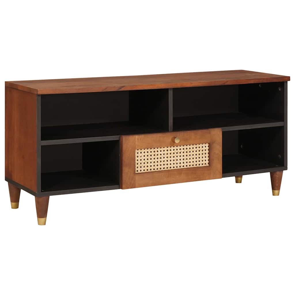 TV-kast met lade Bruin 100 x 33,5 x 46 cm Massief Mango Hout is nu te koop bij PeponiXL, paradijselijk wonen!