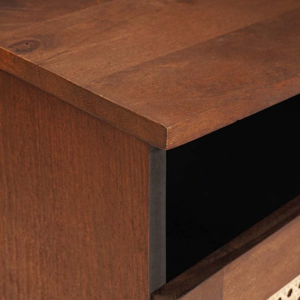 TV-kast met lade Bruin 80 x 33,5 x 46 cm Massief Mango Hout is nu te koop bij PeponiXL, paradijselijk wonen!