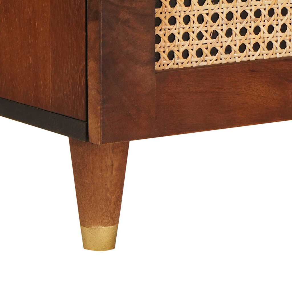 TV-kast met lade Bruin 80 x 33,5 x 46 cm Massief Mango Hout is nu te koop bij PeponiXL, paradijselijk wonen!