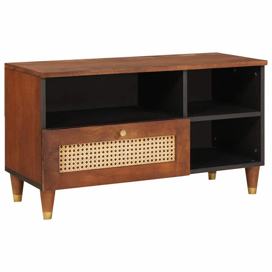 TV-kast met lade Bruin 80 x 33,5 x 46 cm Massief Mango Hout is nu te koop bij PeponiXL, paradijselijk wonen!