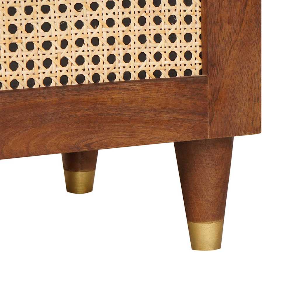 TV-kast met lade Bruin 100 x 33,5 x 46 cm Massief Mango Hout is nu te koop bij PeponiXL, paradijselijk wonen!