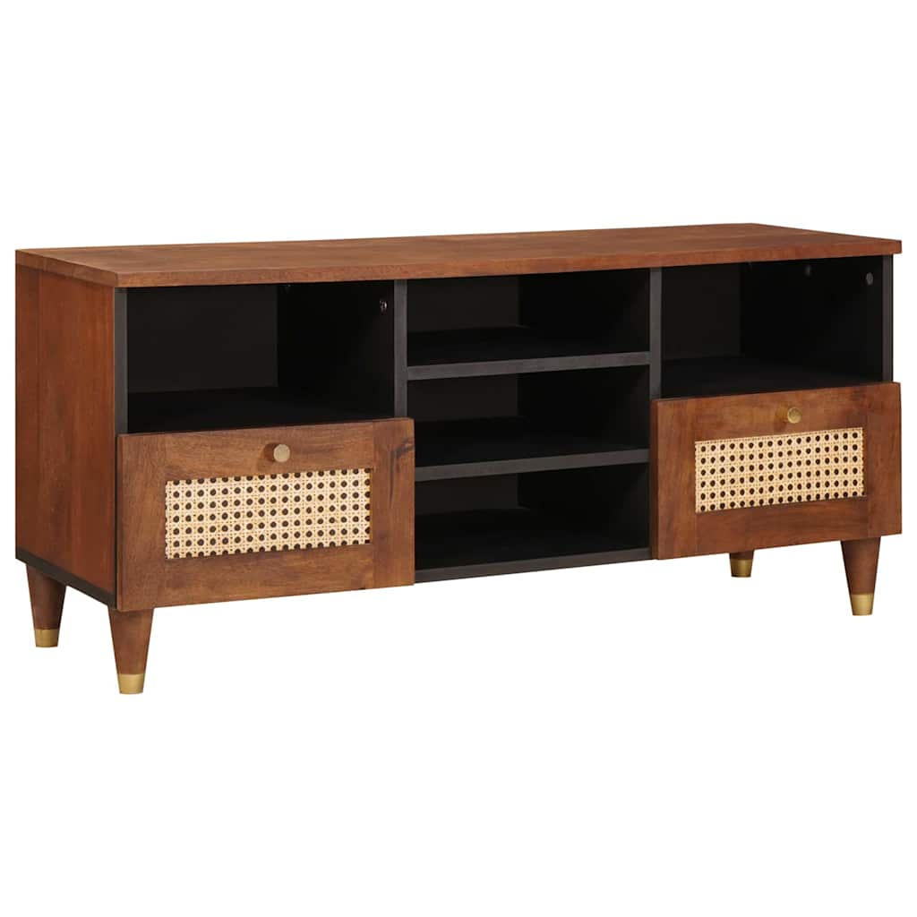TV-kast met lade Bruin 100 x 33,5 x 46 cm Massief Mango Hout is nu te koop bij PeponiXL, paradijselijk wonen!