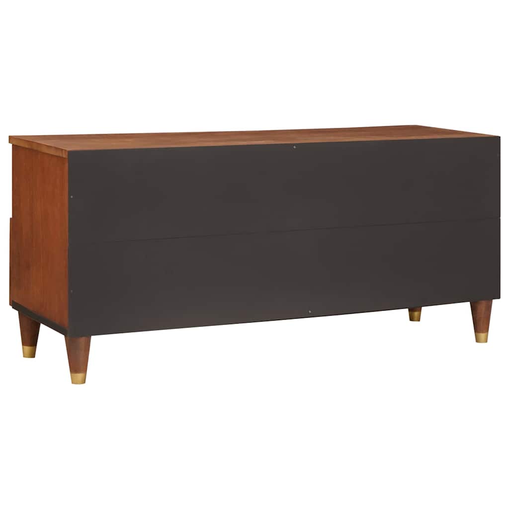TV-kast met lade Bruin 100 x 33,5 x 46 cm Massief Mango Hout is nu te koop bij PeponiXL, paradijselijk wonen!