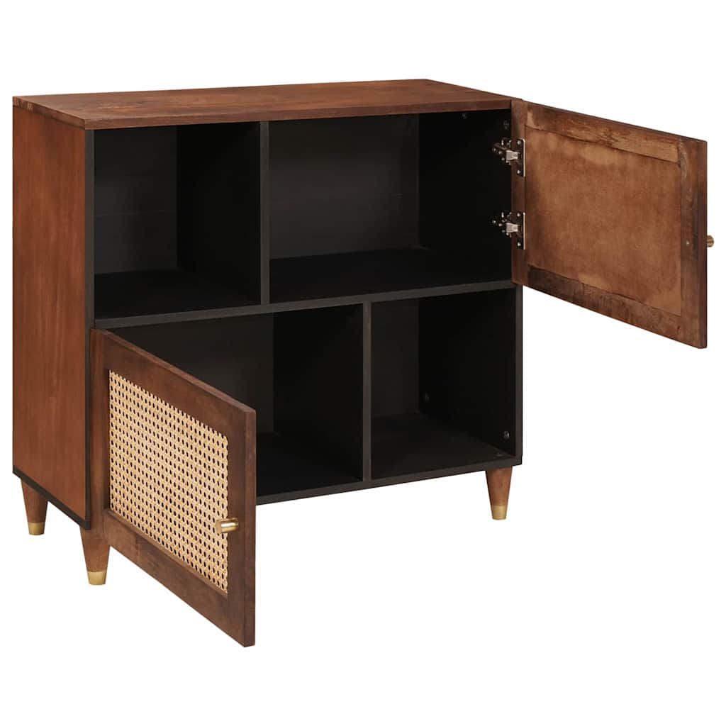 Dressoir Bruin 80 x 33,5 x 75 cm Massief Mango Hout is nu te koop bij PeponiXL, paradijselijk wonen!