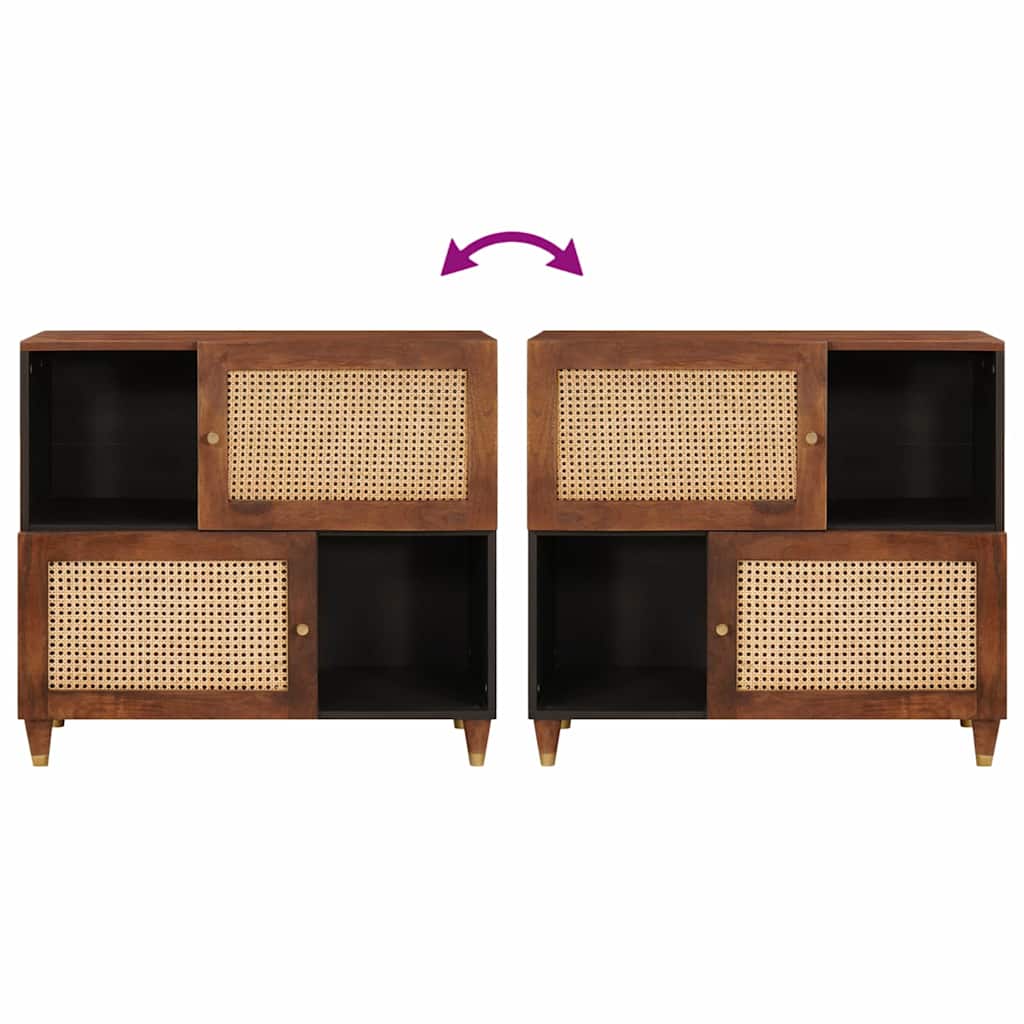 Dressoir Bruin 80 x 33,5 x 75 cm Massief Mango Hout is nu te koop bij PeponiXL, paradijselijk wonen!