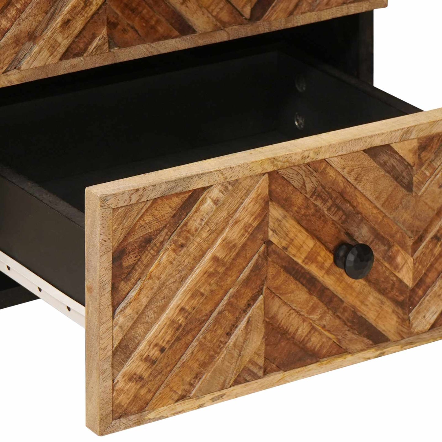Nachtkastje 2 pcs Bruin 40 x 33,5 x 46 cm Massief Mango Hout is nu te koop bij PeponiXL, paradijselijk wonen!