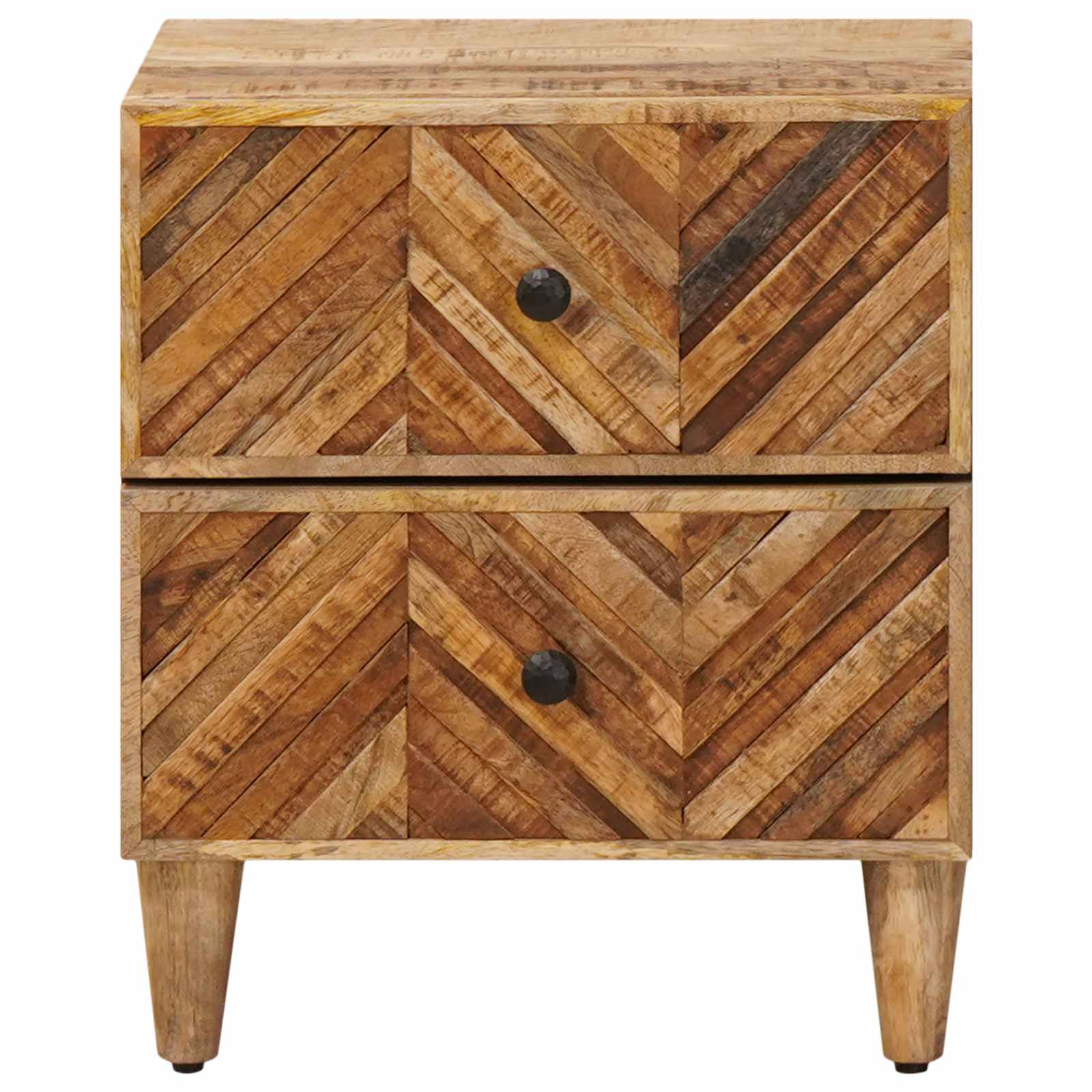 Nachtkastje 2 pcs Bruin 40 x 33,5 x 46 cm Massief Mango Hout is nu te koop bij PeponiXL, paradijselijk wonen!