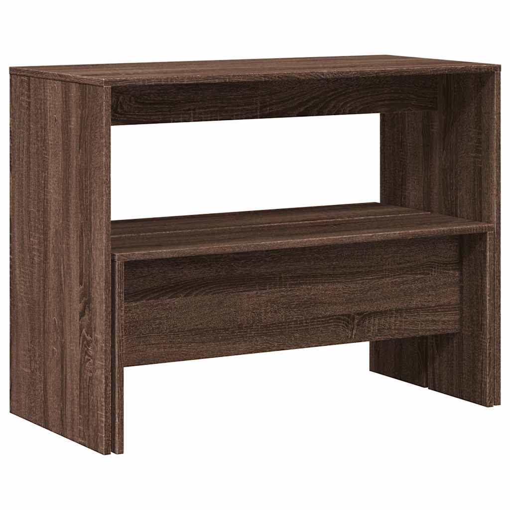 3-delige Eettafel en bankenset bewerkt hout bruin eikenkleur is nu te koop bij PeponiXL, paradijselijk wonen!