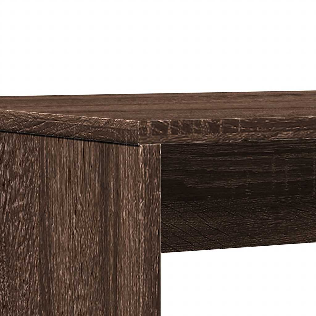 3-delige Eettafel en bankenset bewerkt hout bruin eikenkleur is nu te koop bij PeponiXL, paradijselijk wonen!