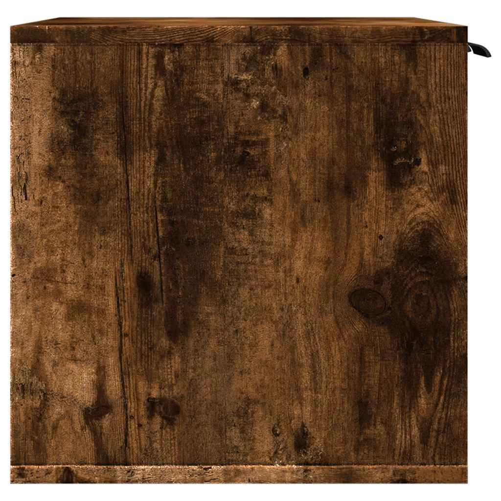 Kattenbakkast 60x40x40 cm bewerkt hout gerookt eikenkleurig is nu te koop bij PeponiXL, paradijselijk wonen!
