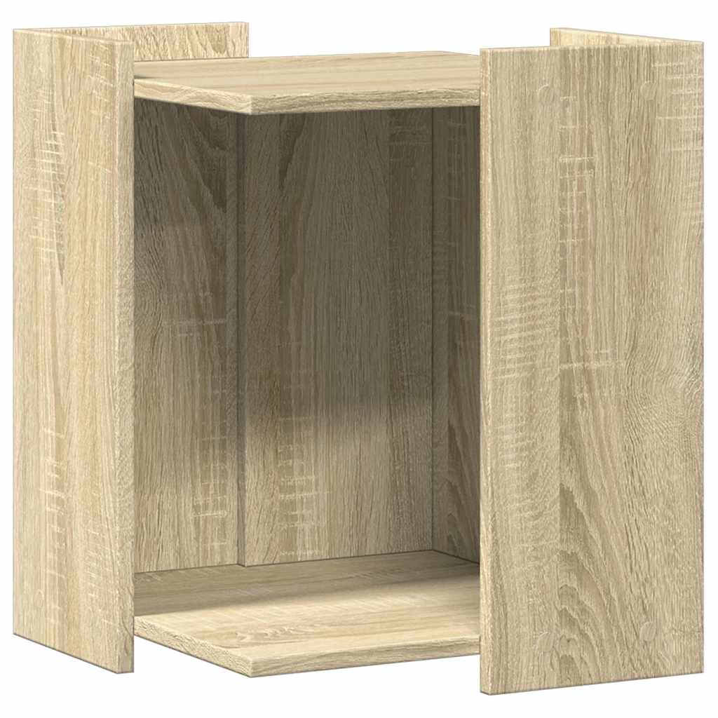 Kattenbakkast 42x42x51 cm bewerkt hout sonoma eikenkleurig is nu te koop bij PeponiXL, paradijselijk wonen!