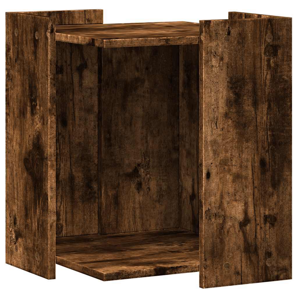 Kattenbakkast 42x42x51 cm bewerkt hout gerookt eikenkleurig is nu te koop bij PeponiXL, paradijselijk wonen!