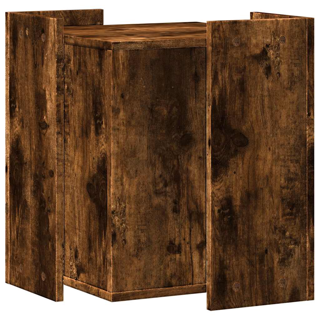 Kattenbakkast 42x42x51 cm bewerkt hout gerookt eikenkleurig is nu te koop bij PeponiXL, paradijselijk wonen!