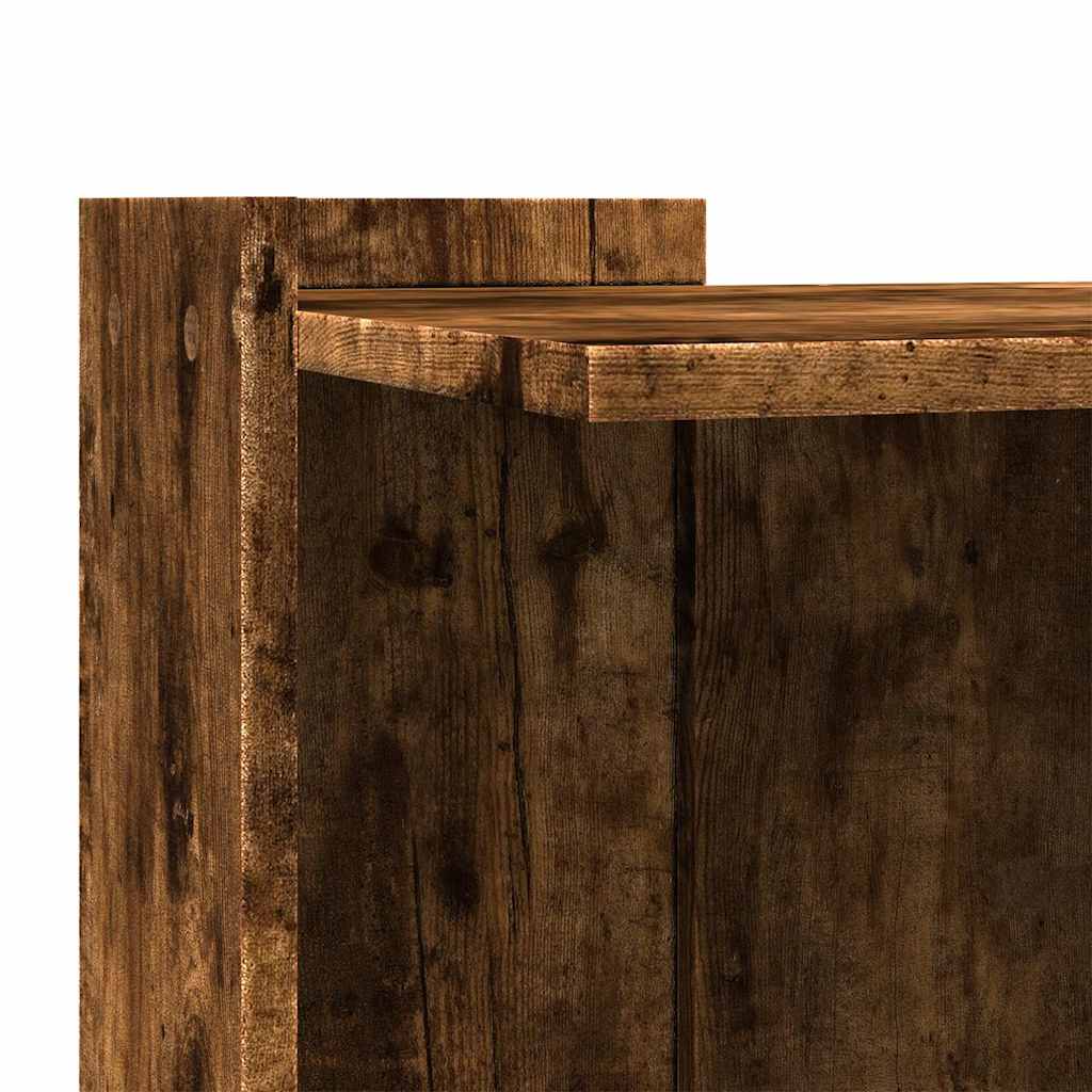 Kattenbakkast 42x42x51 cm bewerkt hout gerookt eikenkleurig is nu te koop bij PeponiXL, paradijselijk wonen!
