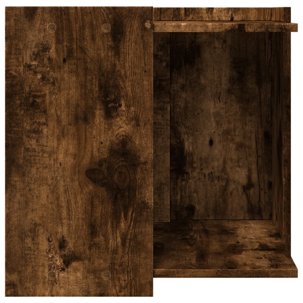 Kattenbakkast 53x53x51 cm bewerkt hout gerookt eikenkleurig is nu te koop bij PeponiXL, paradijselijk wonen!