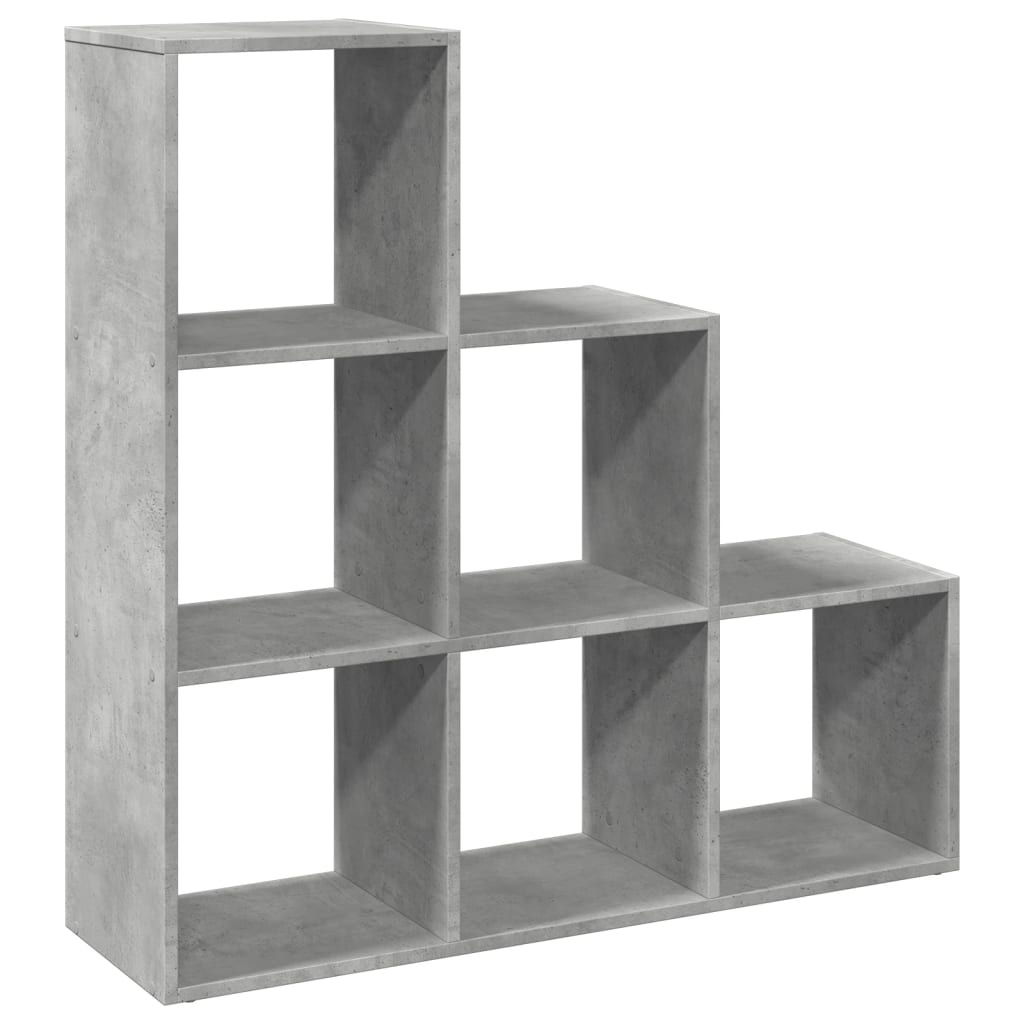 Kamerscherm / boekenkast 3-laags 99x29x99 cm hout betongrijs is nu te koop bij PeponiXL, paradijselijk wonen!