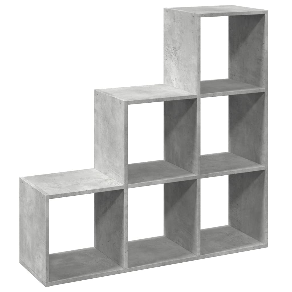 Kamerscherm / boekenkast 3-laags 99x29x99 cm hout betongrijs is nu te koop bij PeponiXL, paradijselijk wonen!