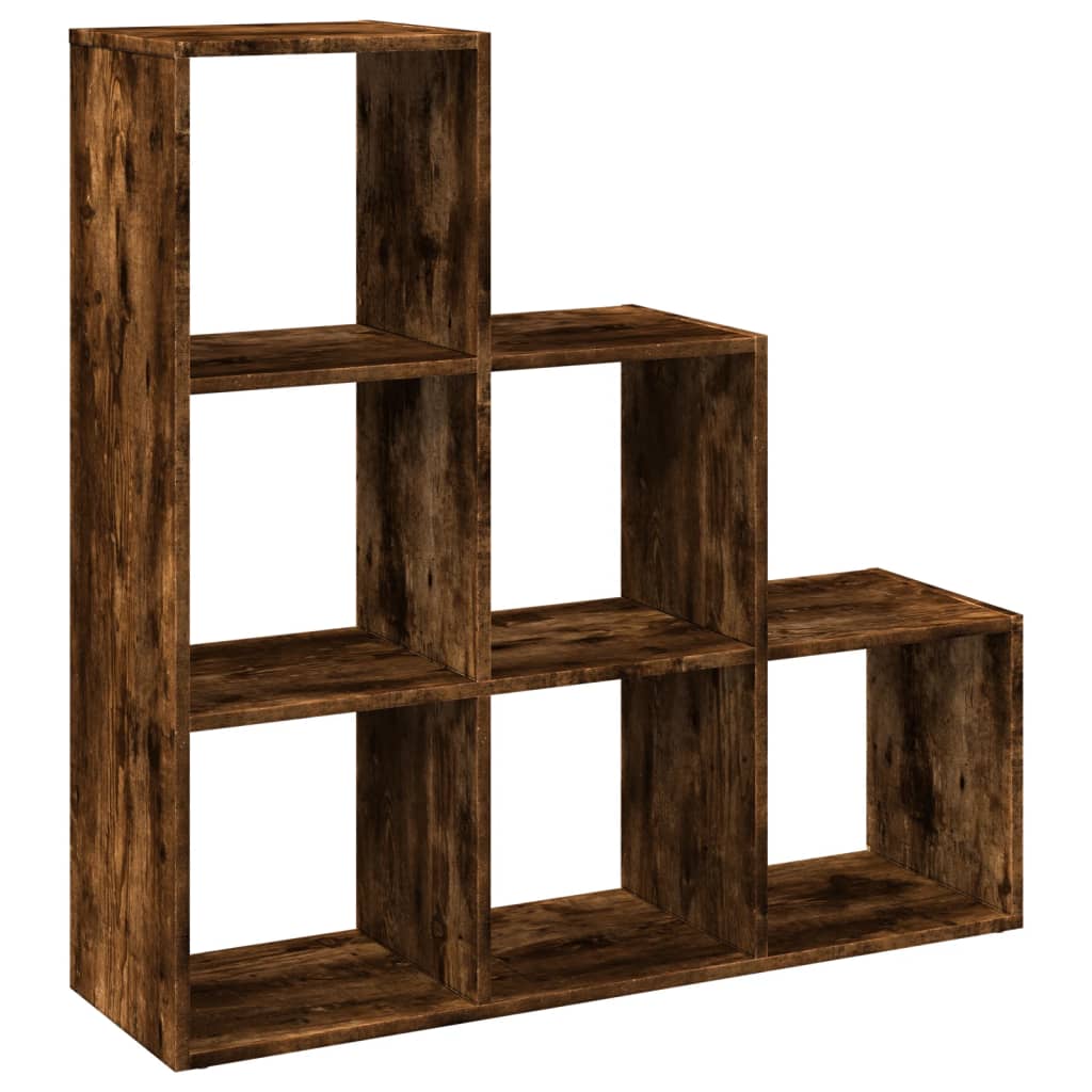 Kamerscherm / boekenkast 3-laags 99x29x99 cm hout gerookt eiken is nu te koop bij PeponiXL, paradijselijk wonen!