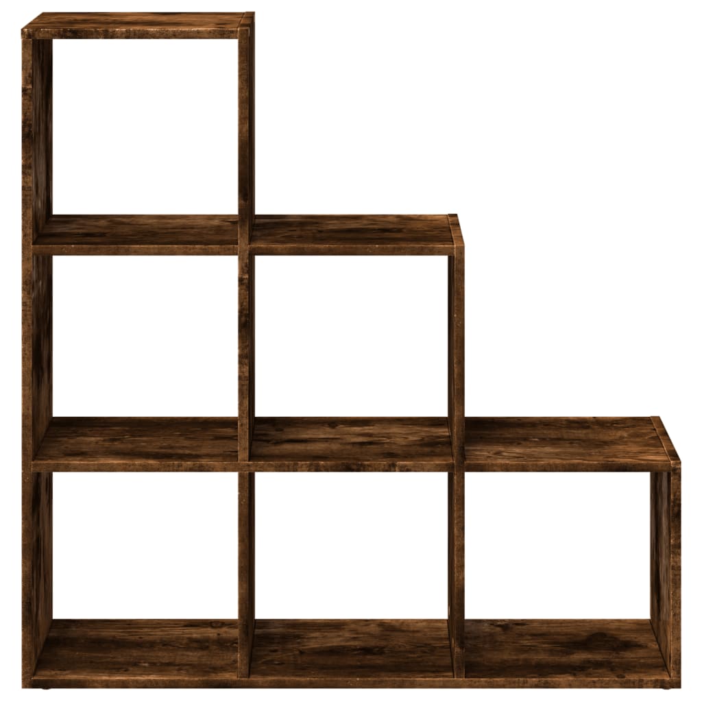 Kamerscherm / boekenkast 3-laags 99x29x99 cm hout gerookt eiken is nu te koop bij PeponiXL, paradijselijk wonen!