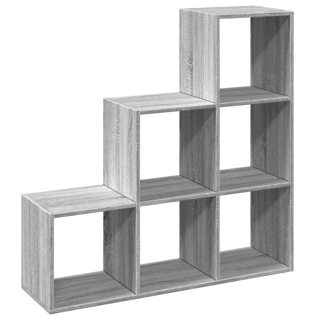 Kamerscherm / boekenkast 3-laags 99x29x99 cm hout grijs sonoma is nu te koop bij PeponiXL, paradijselijk wonen!