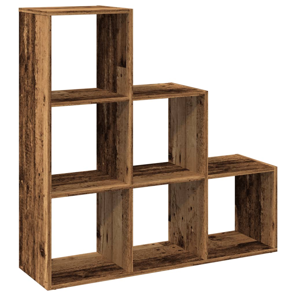 Kamerscherm / boekenkast 3-laags 99x29x99 cm hout oud houtkleur is nu te koop bij PeponiXL, paradijselijk wonen!