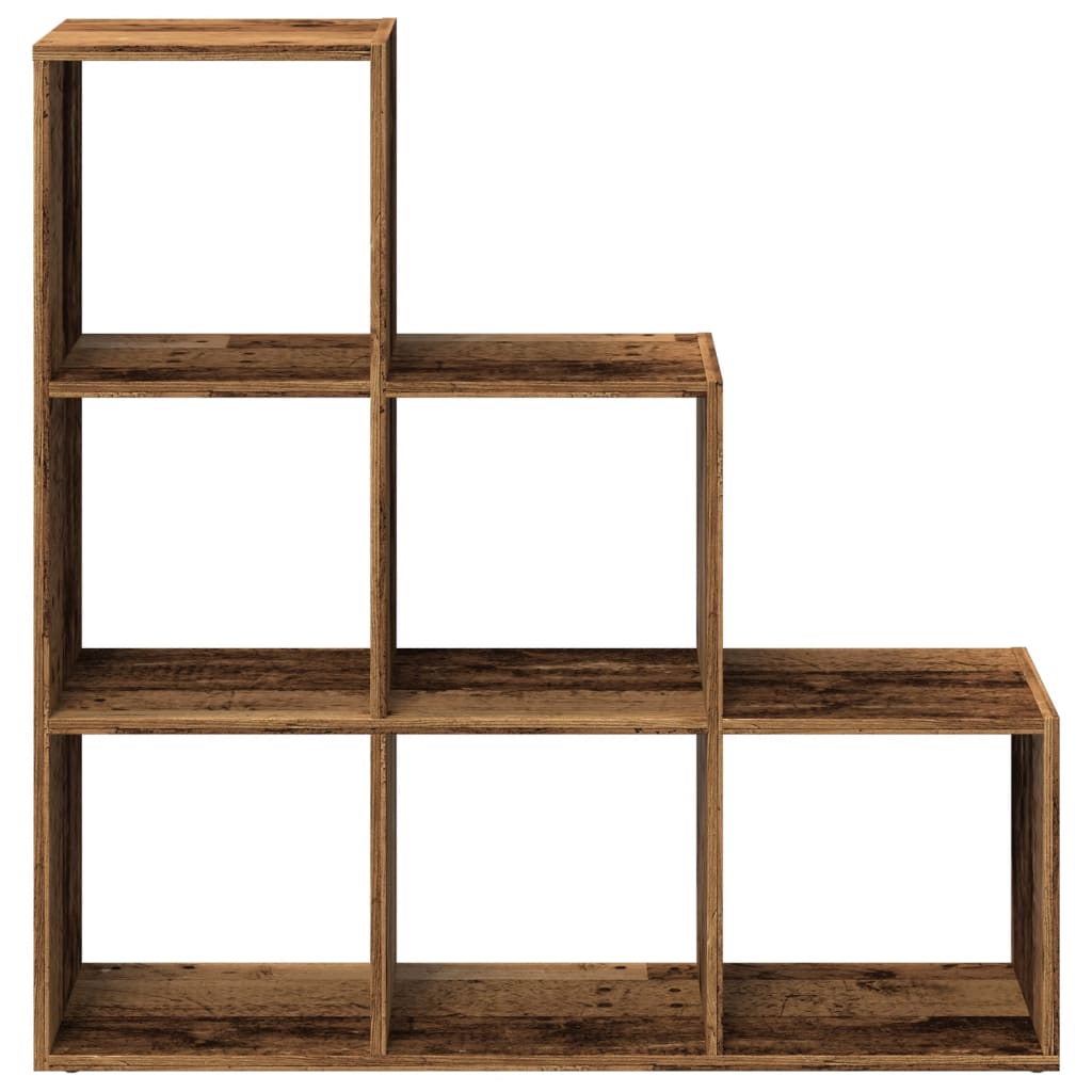 Kamerscherm / boekenkast 3-laags 99x29x99 cm hout oud houtkleur is nu te koop bij PeponiXL, paradijselijk wonen!